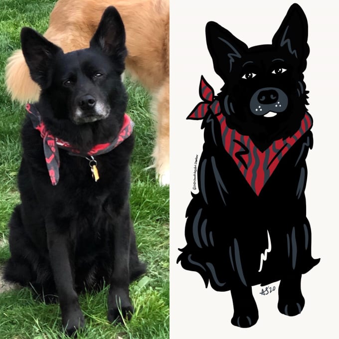 Turn your pet into a cartoon by Doodlebugart | Fiverr