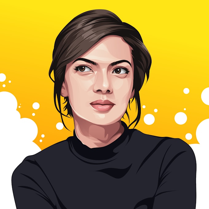 draw cartoon vector portrait from your photos