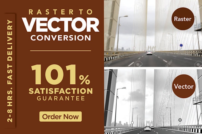 do vector tracing, raster to vector conversion in 2 to 8 hrs