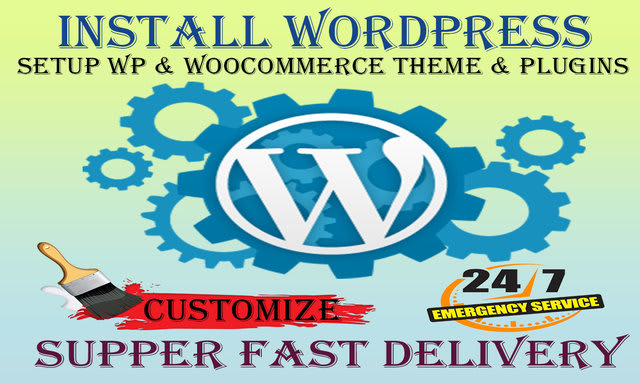 create and customize wordpress and woocommerce website