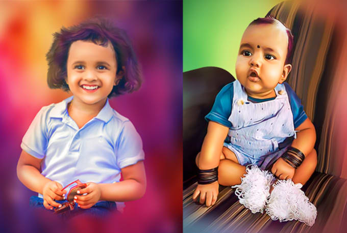 Draw Smudge Art Digital Oil Painting Based On Your Photo By