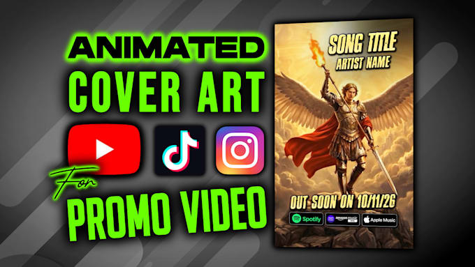 animate cover art for song promo video