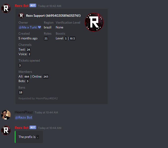 Making A Discord Bot Professionally By Heemplayz After setting a new prefix, the bot will only respond to the new prefix. fiverr