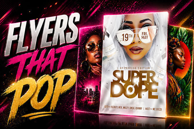 do an outstanding social media flyer design, or event flyer