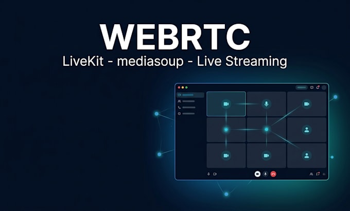 develop webrtc livekit mediasoup video calling and live streaming app