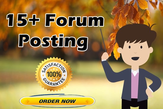 15 high authority worldwide forum posting backlinks