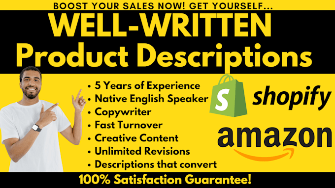 write product descriptions and product listings that convert