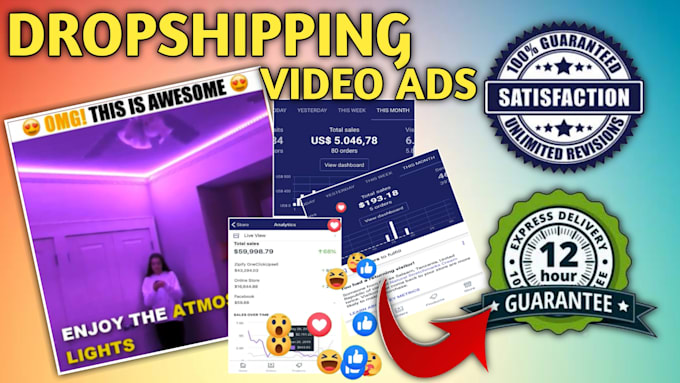 create viral dropshipping video ads for facebook in 6hrs