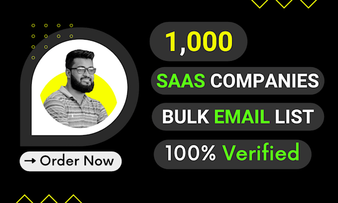 give you 1,000 saas companies verified bulk email list