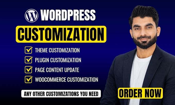 customize, edit and update wordpress website or theme quickly