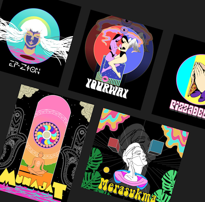 draw awesome psychedelic logo specialist