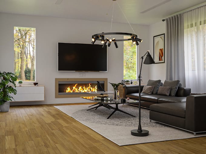 create realistic 3d rendering for your interior or exterior design