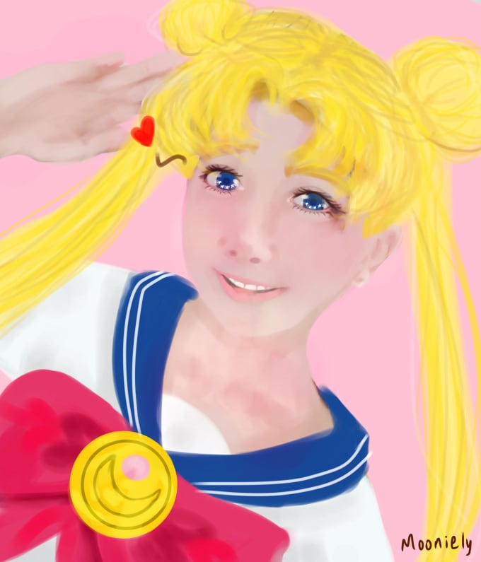 Draw any anime character or kpop idol in a realistic style ...