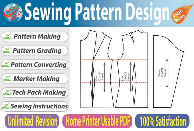 Make sewing pattern for garments by Pattern_studio | Fiverr