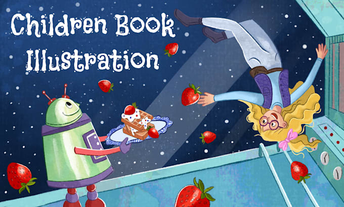 illustrate your childrens book with cute characters