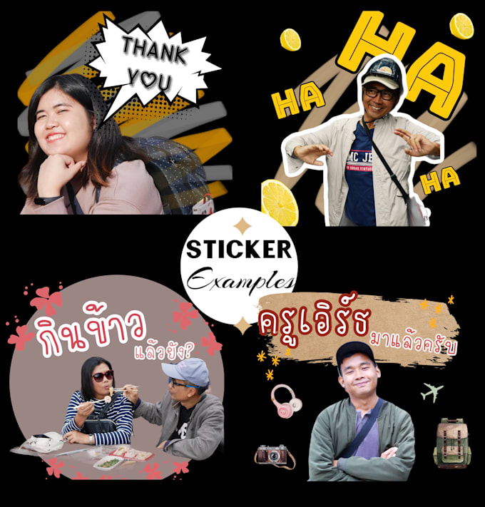 Make line sticker from your photo by Yokkuku | Fiverr