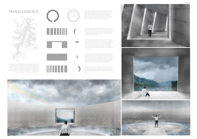 compose architectural presentation sheet, portfolio