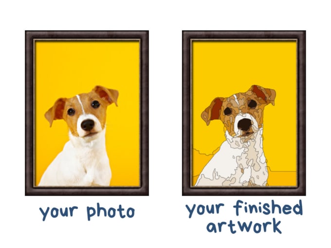 a paint by number illustration from your photo