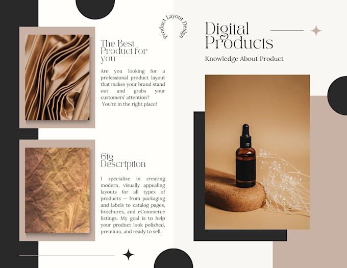 design clean, modern layouts for your products or brand