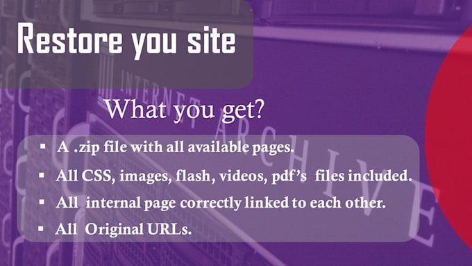 restore your website from wayback machine and make it live