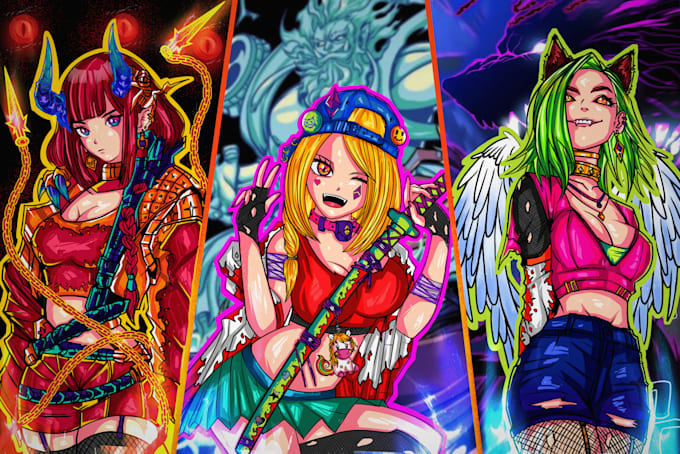 draw an amazing anime art illustration for you