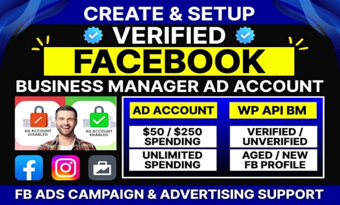 create fresh facebook business manager and fb ads account