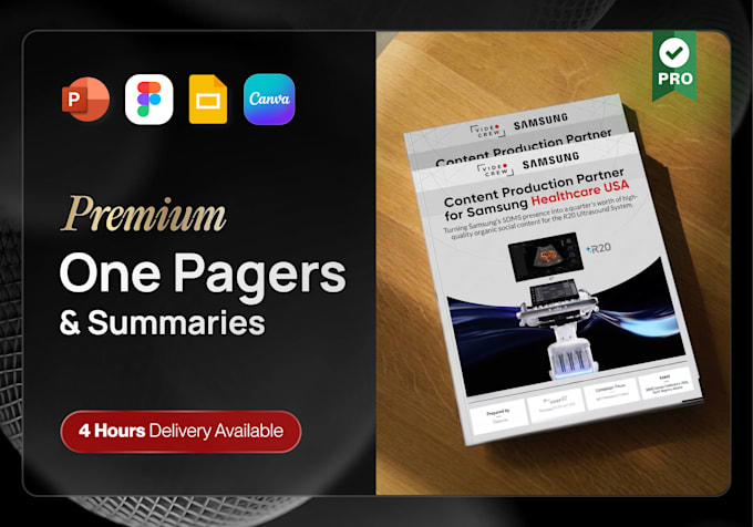 design one pager, executive summary or report