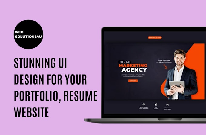 Design Stunning Ui Design For Your Portfolio Resume Website By Web Solutions4u Fiverr