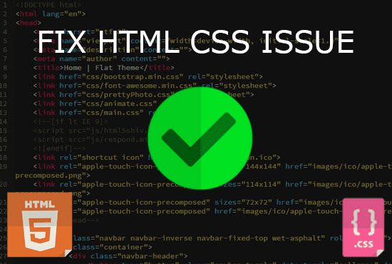 Fix any html, css, javascript,bootstrap 4 code in 24 hrs max by ...