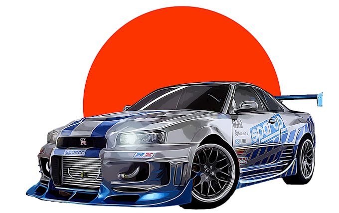 make amazing car vector art etsy digital art
