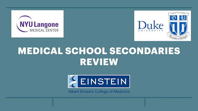 edit your medical school secondary essays