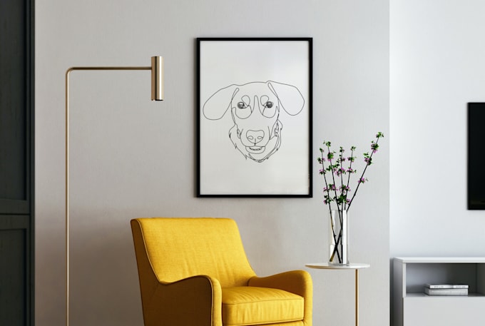 draw a custom animal single line art portrait