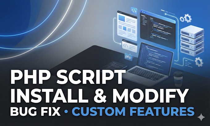 install, create, or modify a PHP scripts