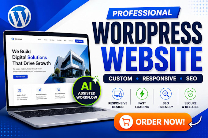 design and develop a wordpress website or blog using ai