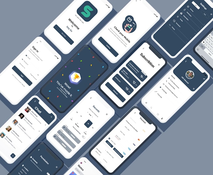 Do ui ux for mobile app or website with interactive mock up by ...