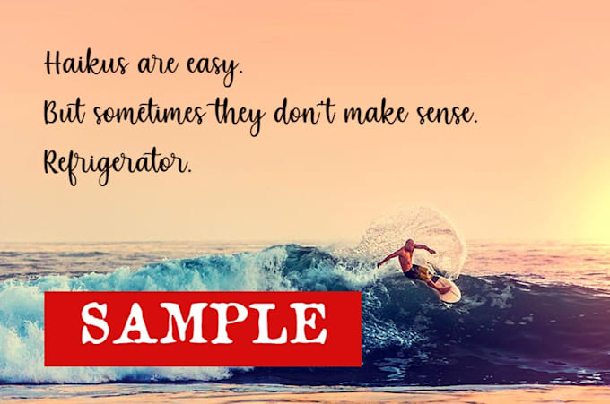 create personalized haiku with a dash of humor and suitable backdrop