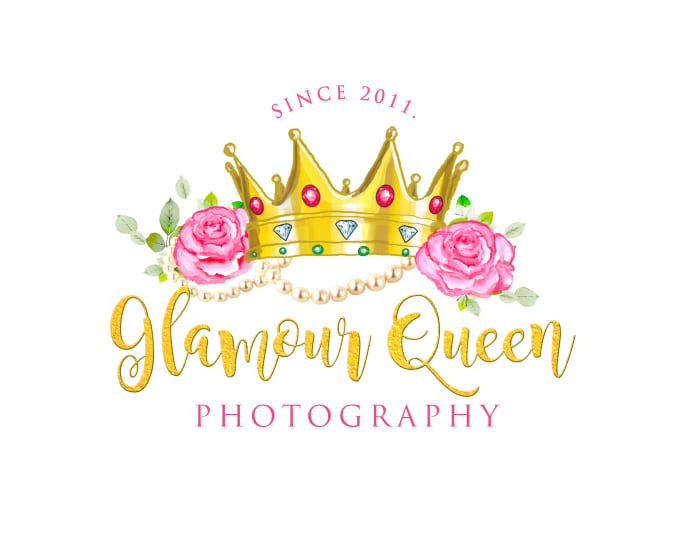 design a glamorous watercolor logo