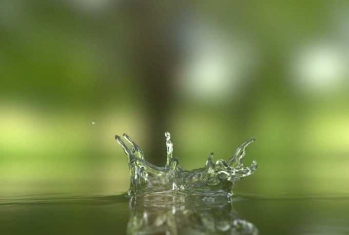 create water dropping logo animation 4k