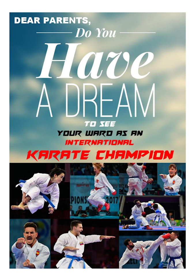 Teach karate if you have a dream to e kata champion by