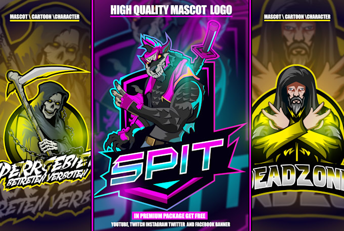 Do Awesome Mascot Logo For Sports Esports Twitch Gaming
