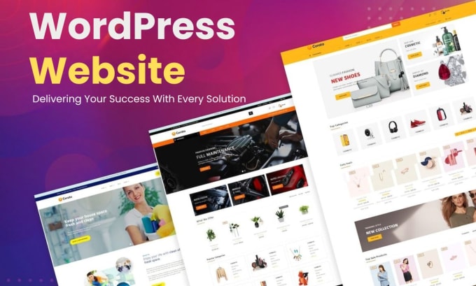 I will design or customize responsive wordpress website development