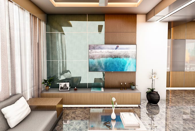 create interior design with realistic rendering