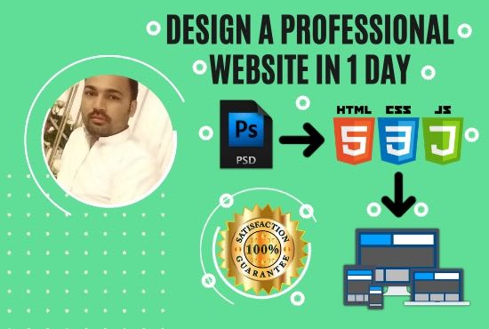 Design or develop your website using html css and bootstrap by ...