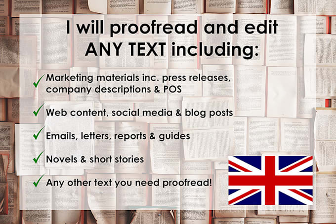proofread and edit 1000 words in uk british english
