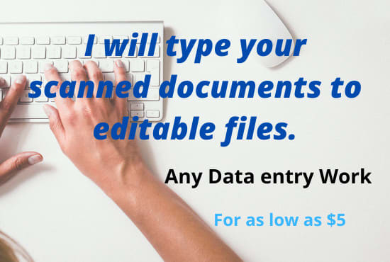 type all your scanned documents