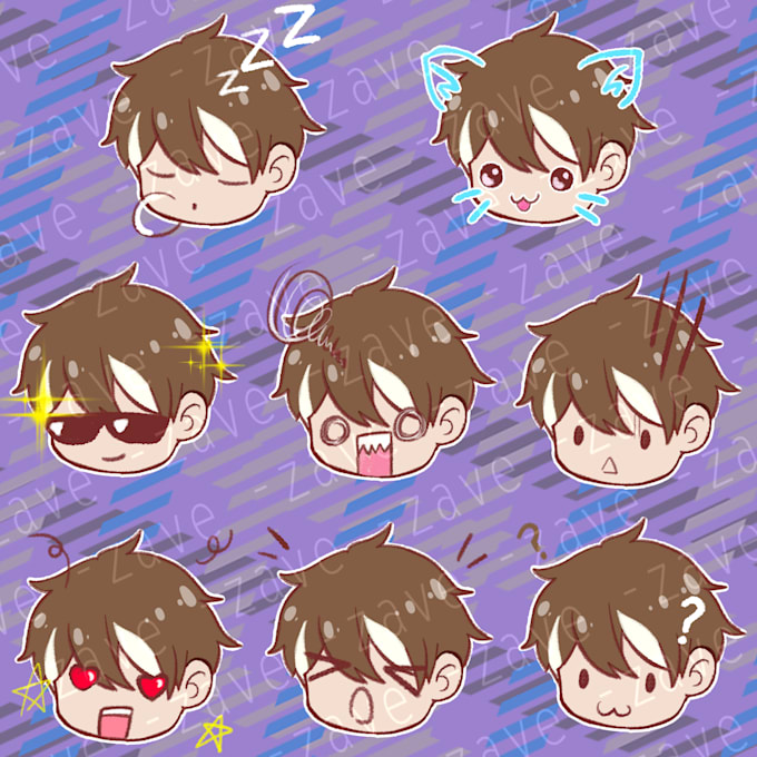 Create custom twitch emotes expression for you by Za_ve_ | Fiverr