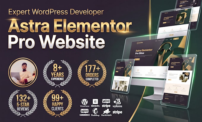 use astra elementor pro website builder to create wordpress ecommerce website