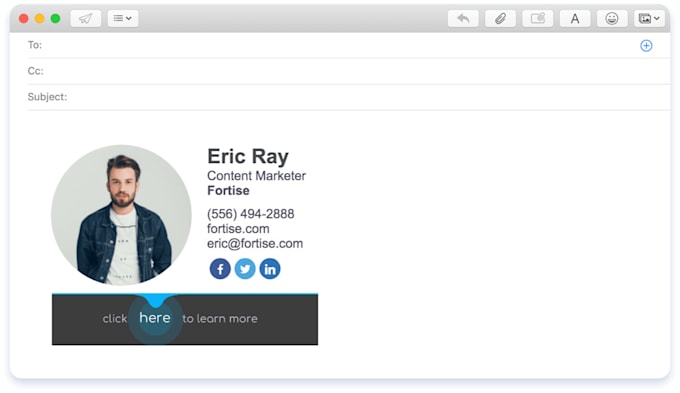 create a creative and world class email signature
