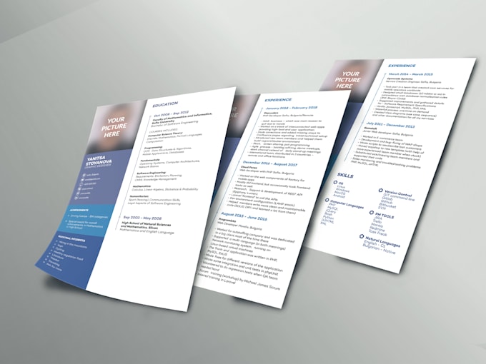 design professional CV or resume