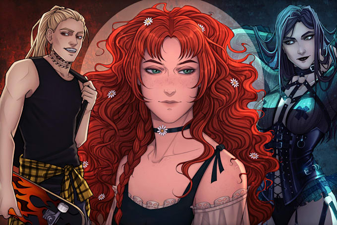 draw character illustrations, concept art and fantasy art